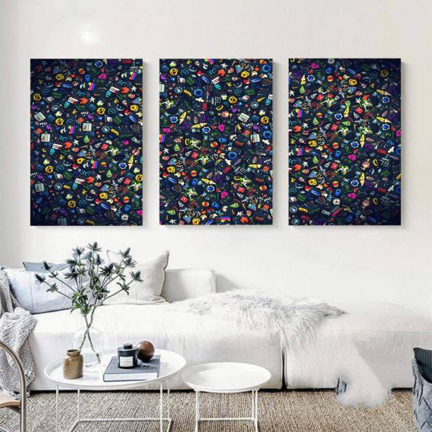 Framed Canvas Abstract Art Wall Print Poster 46x27 Inch - NW-395 Canvas Art