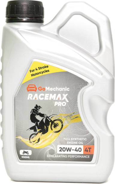 GoMechanic Racemax Pro 4T 20W40 API SM Jaso MA2 High Performance Longer Protection Premium Quality Engine Oil For Motor Bikes GMUN4TLB006 Full-Synthetic Engine Oil