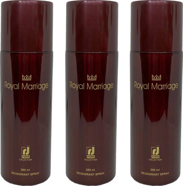 R J PARIS ROYAL MARRIAGE COMBO PACK Deodorant Spray  -  For Men & Women