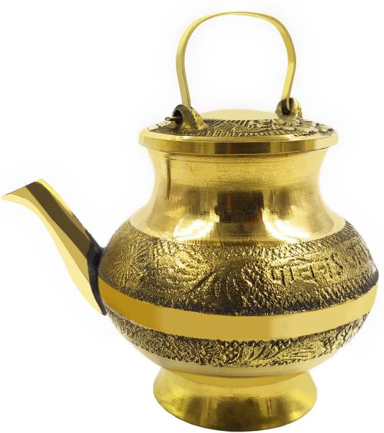 shinde exports Brass/pital Kamandal /kalash/ 3 inches for worship pooja Brass Kalash