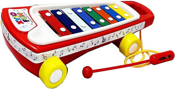 Wekidz Educational & Fun Kids Pull It Along Early Age 2 in 1 Music Making Xylophone with Stick For Kids