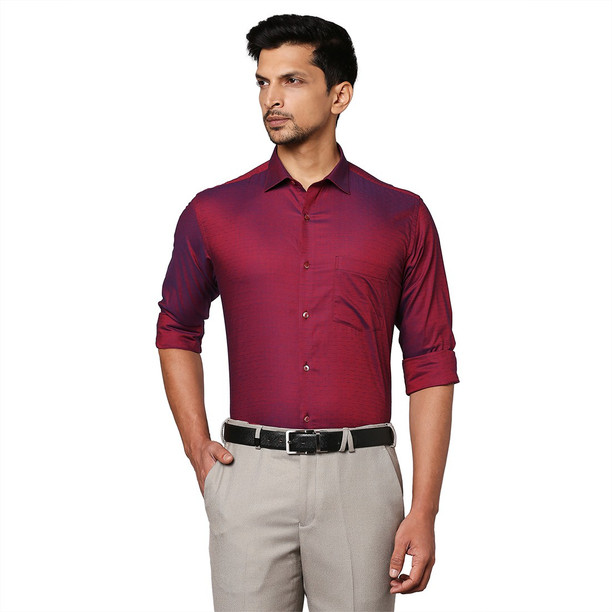 Formal maroon shirt combination Clearance