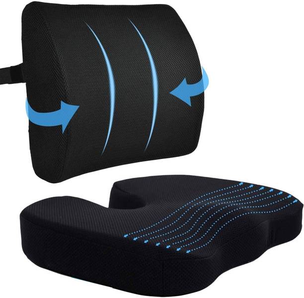 Royalkart Coccyx Seat Cushion Back Support Pillow For Office Chair Car Tailbone Pain Lumbar Royalkart Coccyx Seat Cushion Back, Best Back And Seat Cushion For Office Chair