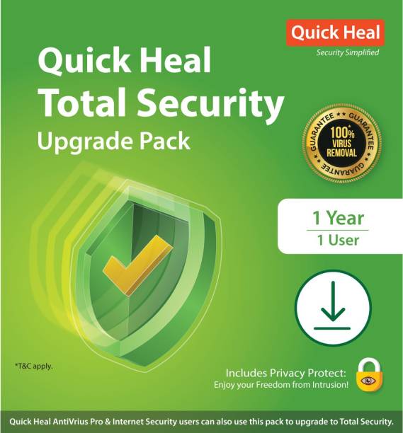Quick Heal Renewal Upgrade Silver Pack - 1 User, 1 Year Total Security  (Email Delivery - No CD)
