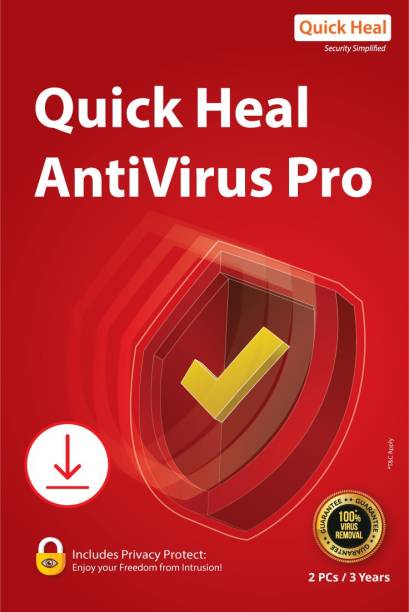 QUICK HEAL 2 PC PC 3 Years Anti-virus (Email Delivery - No CD)