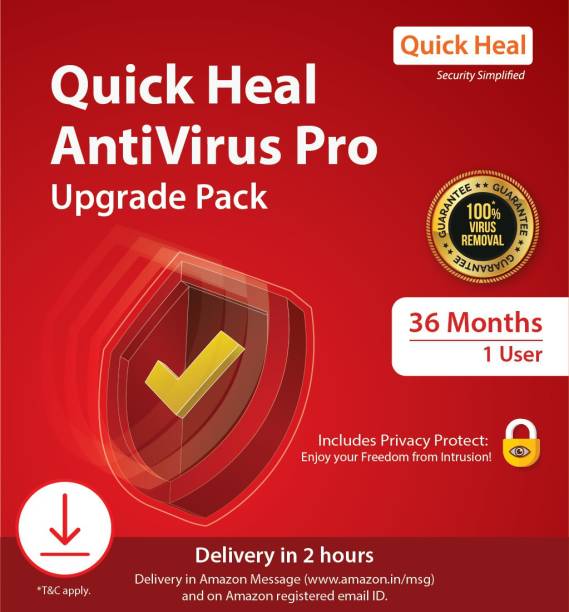 QUICK HEAL Renewal 1 PC PC 3 Years Anti-virus (Email Delivery - No CD)