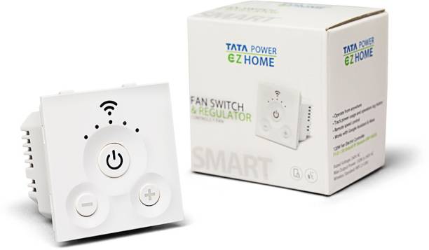 TATA POWER EZ HOME Wifi Smart Fan Regulator Switch 120W, Modular Home Automation, Track Power Usage Smart Switch