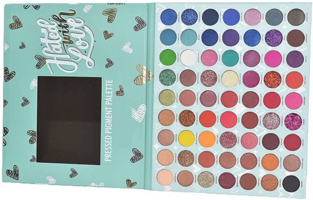 THE NYN Glam Edtion 63 Colors Matte, Shimmery & Glittery Highly Pigmented Pressed Powder Hated with Love Beauty EyeShadow Eye Shadow Palette Blue 70 g