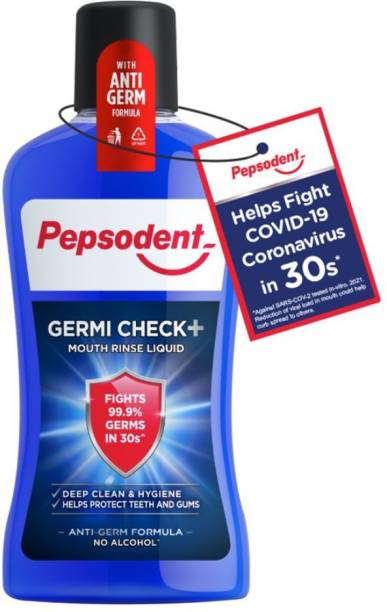PEPSODENT Germicheck Mouth Rinse Liquid - Fights 99.9% Germs in 30s - Fresh