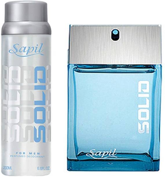 Sapil Solid Blue Gift Pack For Boys and Men (Set of 1 Perfume and 1 Deo Inside) Eau de Toilette  -  300 ml