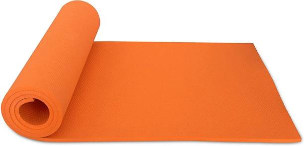 En ligne Yoga mat for Women and Workout Fitness Pilates and Meditation, Anti Tear & Slip Orange 4 mm Yoga Mat