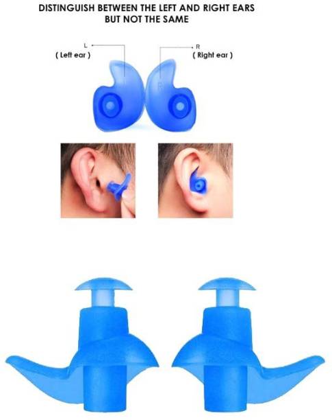 ALPHA BEAST Swimming Soft Silicone Earplugs Comfortable for Ears Use For swimming, surfing, diving, snorkeling, water sports, water aerobics, bathing, showering . 1- Pair Ear Plug (Blue) Silicone is a polymer known to be waterproof. (Blue) 1- Pair (Pack of 1) Ear Plug
