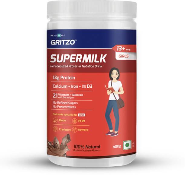 Gritzo SuperMilk 13+ (Girls) Kids Nutrition & Health Drink Powder for Kids Growth Nutrition Drink