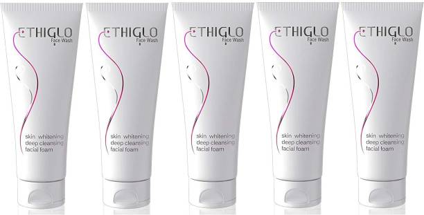 ETHIGLO Skin whitening  (70ml) : It deep cleanses the skin and removes dead cells : Pack of 5 Face Wash
