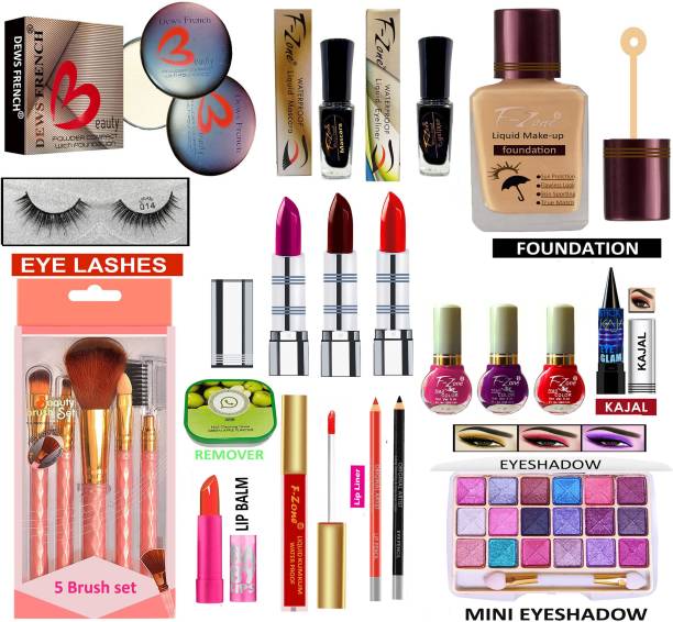 F-Zone All Event And Functions All Types Makeup Solution Makeup Kit Of 23 Makeup Items VK19