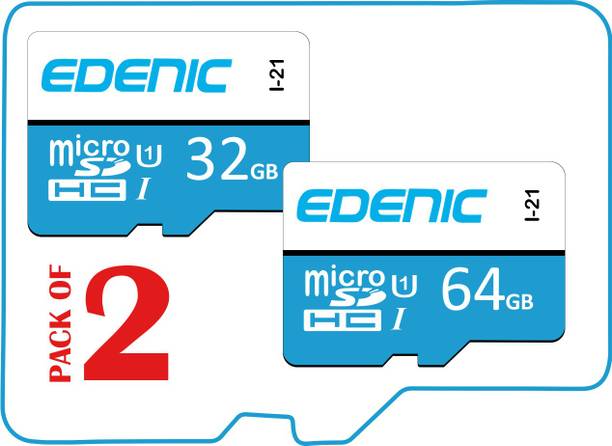 EDENIC Edenic 32GB + 64GB Combo 64 GB MicroSD Card Class 10 80 MB/s Memory Card