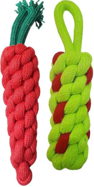 JAPIN Durable Knotted Cotton Rope & Chew Toy For Dog & Cat Cotton Chew Toy For Dog & Cat