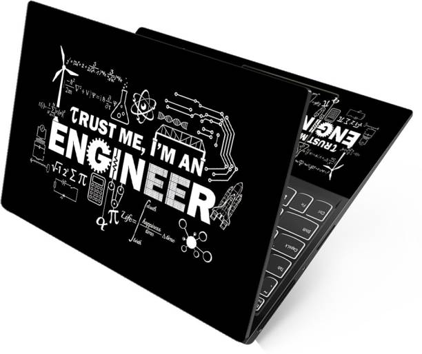 Anweshas Premium Vinyl HD Printed Easy to Install Full Panel Laptop Skin/Sticker/Decal for all Size Laptops upto 15.6 inch No Residue, Bubble Free - Rocket Trust Me I am Engineer Self Adhesive Vinyl Laptop Decal 15.6