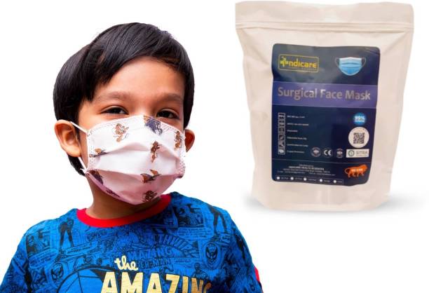 indicare health sciences 50Pcs. 3 Ply Mask With Nose Pin | Ultrasonically Welded Ear Loops | Disposable 3 Layer Pharmaceutical Breathable Surgical Pollution Face Mask For Kids| Individual Pack INDICARE|KIDS MASK|3 Ply Printed Surgical Kids Mask (Tom & Jerry Collection)|Printed Disposable Kids Masks| SITRA, ISO 9001:2015, ISO 13485:2016, CE Certified| BFE 99% Surgical Mask with Nose Clip Reusable, Washable Surgical Mask With Melt Blown Fabric Layer