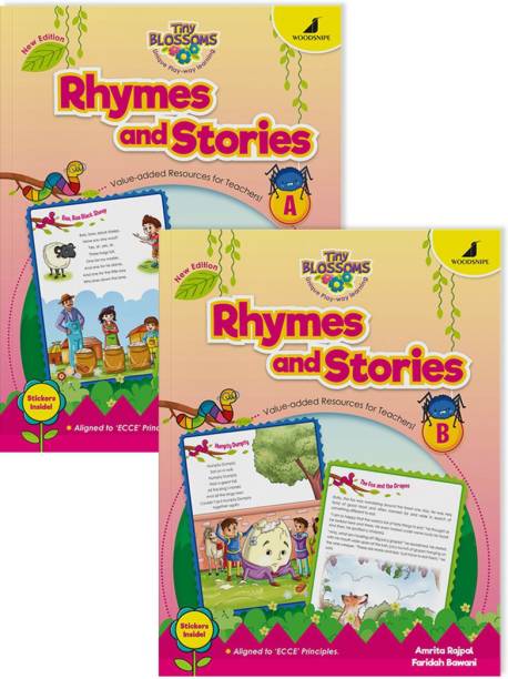 Woodsnipe Tiny Blossoms - Rhymes A & B | Rhymes & Stories For Preschoolers Nursery Ages 2 To 4 | Short Stories With Moral |Collection Of Fun Rhymes Old And New, Colouring Pages, Puzzles And Much More