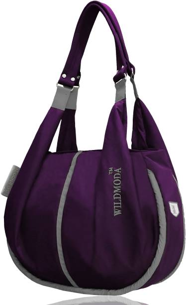 Women Purple, Grey Shoulder Bag - Extra Spacious Price in India
