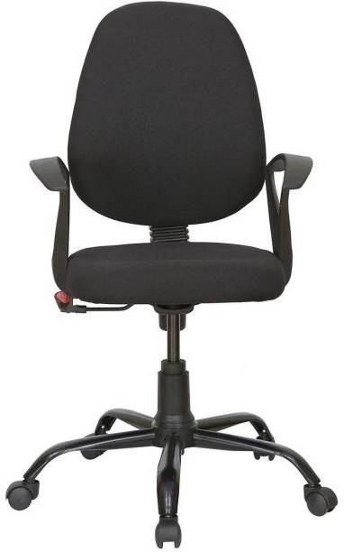 SOMRAJ VIP Office Chair, Ergonomic Executive Computer Mid-Back Central tilt Adjustable revolving Chair for Home,Living Room,Office,Shop,Study,Student Visitor ,Desk Counter with Comfortable armrest Nylon Office Arm Chair