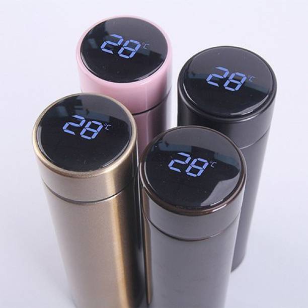 Pink Tokri Hot & Cool Double Wall LED Indicator Display Temperature Water Bottle TA789 500 ml Bottle