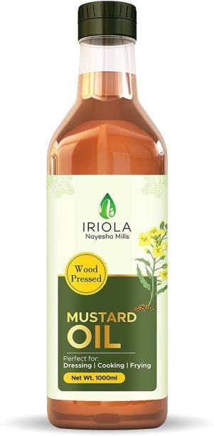iriola Nayesha Mills Wood Pressed Mustard Oil - 1 Litre Mustard Oil PET Bottle