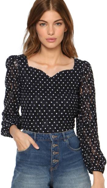 ONLY Casual Printed Women Black Top