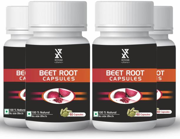 xovak pharma Herbal BeetRoot Capsules For Heart Health |Hemoglobin Levels & Hair Growth