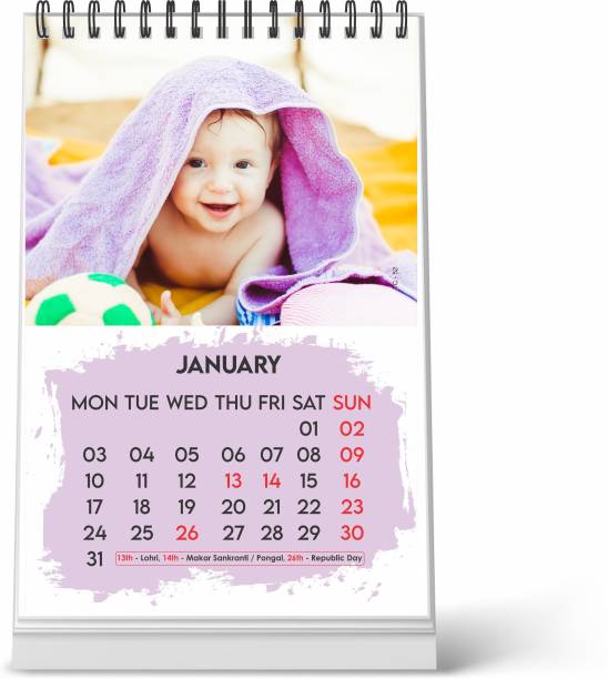 ESCAPER Baby Calendar 2022 for Kids (Desk Calendar- A5 Size - 8.5 x 5.5 inch - 12 Pages Month Wise) | Cute Baby Calendars 2022 | Baby Table Calendar 2022 Table Calendar