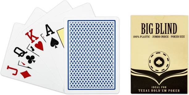 Big Blind 100% Plastic Playing Cards, Poker Size, Jumbo Index