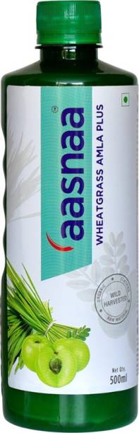aasnaa Wheatgrass Aloe Vera Juice 500ML | Wild Harvest | Certified Organic Raw Material | Detoxifies Blood | Boosts Immunity | No Added Sugar Or Flavours