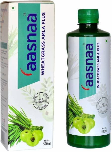 aasnaa Wheatgrass Amla Juice |Certified Organic| No Added Sugar and Flavors|500ML