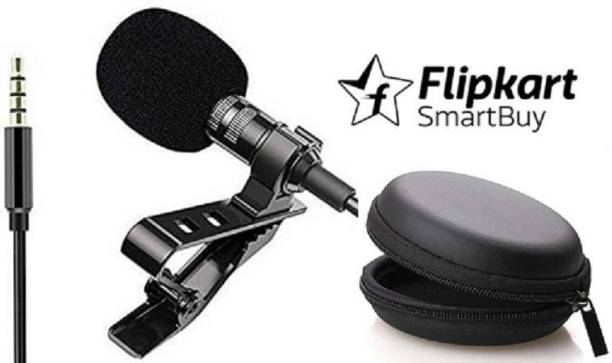 Flipkart SmartBuy NEW 3.5 mm Collor Mic for Mobile Video Recording | Digital Noise Cancellation Clip Collar Mic Condenser for YouTube Video | Interviews | Lectures Travel Videos, With Hard Carrying Case(CM21,Black)#Quality Assurance Microphone CABLE (Black) Microphone