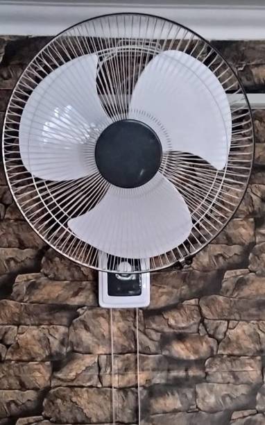 royalry High Speed Mini Wall Fan Small Size 3 Speed Setting with powerful copper touch motor 16 Inch White and Grey 400 mm wall Fan for home, Office, Kitchen 400 mm 3 Blade Wall Fan