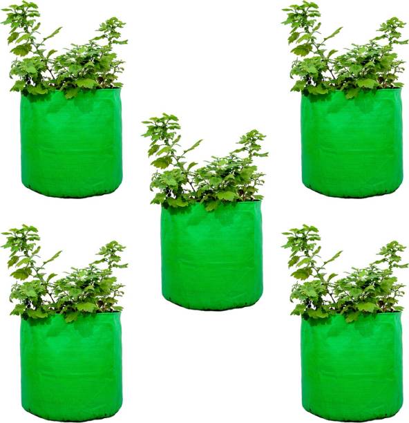 Visik HDPE UV Treated,100% Virgin,Long Life, First Quality Premium Grow Bags for, Terrace Gardening 12 x12 (Pack of 5) Grow Bag