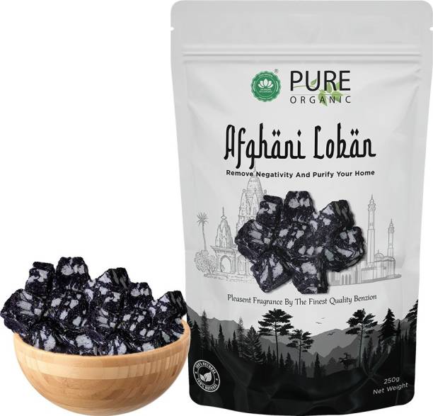 SkyMorn Pure Organic Afghani Loban/Lobhan for Pooja/ Havan , Home Fragrance, Meditation, Mosquito Repellent,250 Gm Pack of 1 (Black)