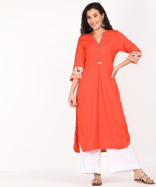 orange colour kurti online