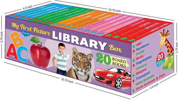 My First Picture Library Box Set | 20 Board Books | By Sawan Books