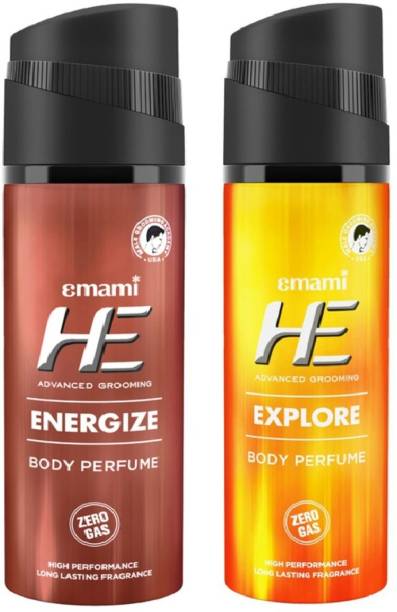 HE Explore & Energize Perfume Grap Advance Grooming Body Spray  -  For Men