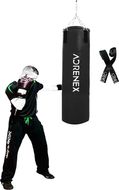 ULTRA FITNESS Heavy 4ft 5ft Filled Boxing Punch Bag set with Ceiling hook 