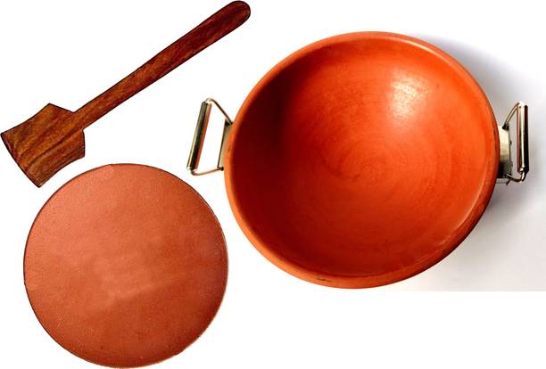 KSI Earthenware Combo Set of Kadhai, Tawa & Wooden Spatula Cookware Set Price in India – Buy KSI Earthenware Combo Set of Kadhai, Tawa & Wooden…