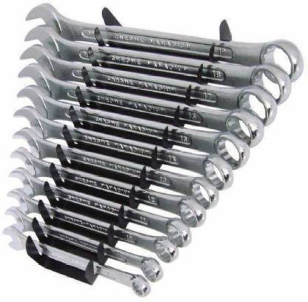 Simtim Wrench set 12Pcs Wrench set 12 pcs Long Combination Spanner/Wrench Set Tools kit/12 Piece Tools kit for Home use - Professional Spanners Double Sided Combination Wrench Single Sided Combination Wrench