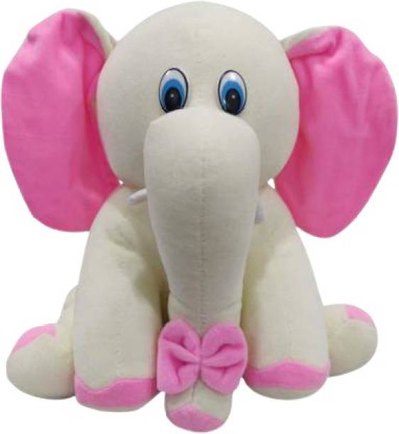 Toyhaven Cute and adorable stuffed animal soft toy/ super soft BEIGE SITTING ELEPHANT / soft toys for kids, special occasions & gifting  - 25 cm