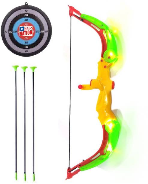 HALO NATION Light Up Archery Set - Bow and Arrow Toy Se...