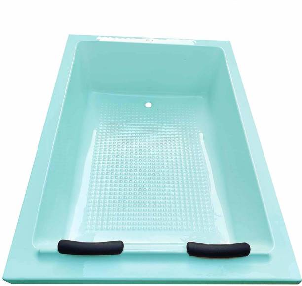 MADONNA Phoenix 6 Feet Portable Freestanding Acrylic for Adults with Side Panel - Cyan Blue Free-standing Bathtub