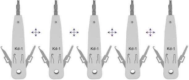 DUMDAAR 5pc KD-1 Punch Down Insertion Tool Krone Tool Kd1 Wire Hook & Blade Telecom Phone Wire Cable Module Rj11 Rj45 Cat5 Ethernet Network Patch Panel Faceplate Tool Manual Crimper