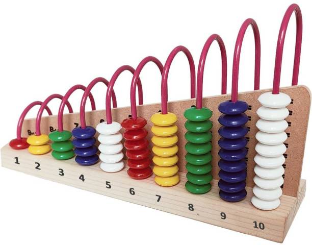 Wembley Wooden Abacus Kit for Kids for 3 Years and Above Counting Toys for Kids Learning Educational Toys Puzzle - Make in India - BIS Certified ISI Mark