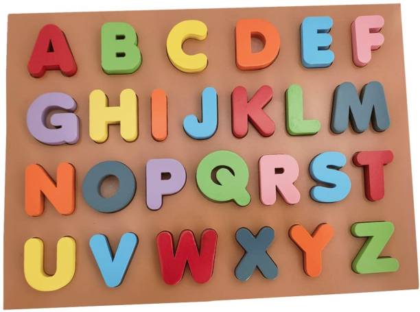 Wembley Wooden ABCD Blocks for Kids 3 Years Alphabets for Kids Learning Educational Toy (Capital Letter) - ISI 9873(Part-1) BIS Approved